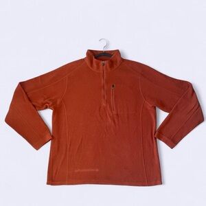 Men’s L.L.Bean Orange Fleece Quarter Zip Pullover